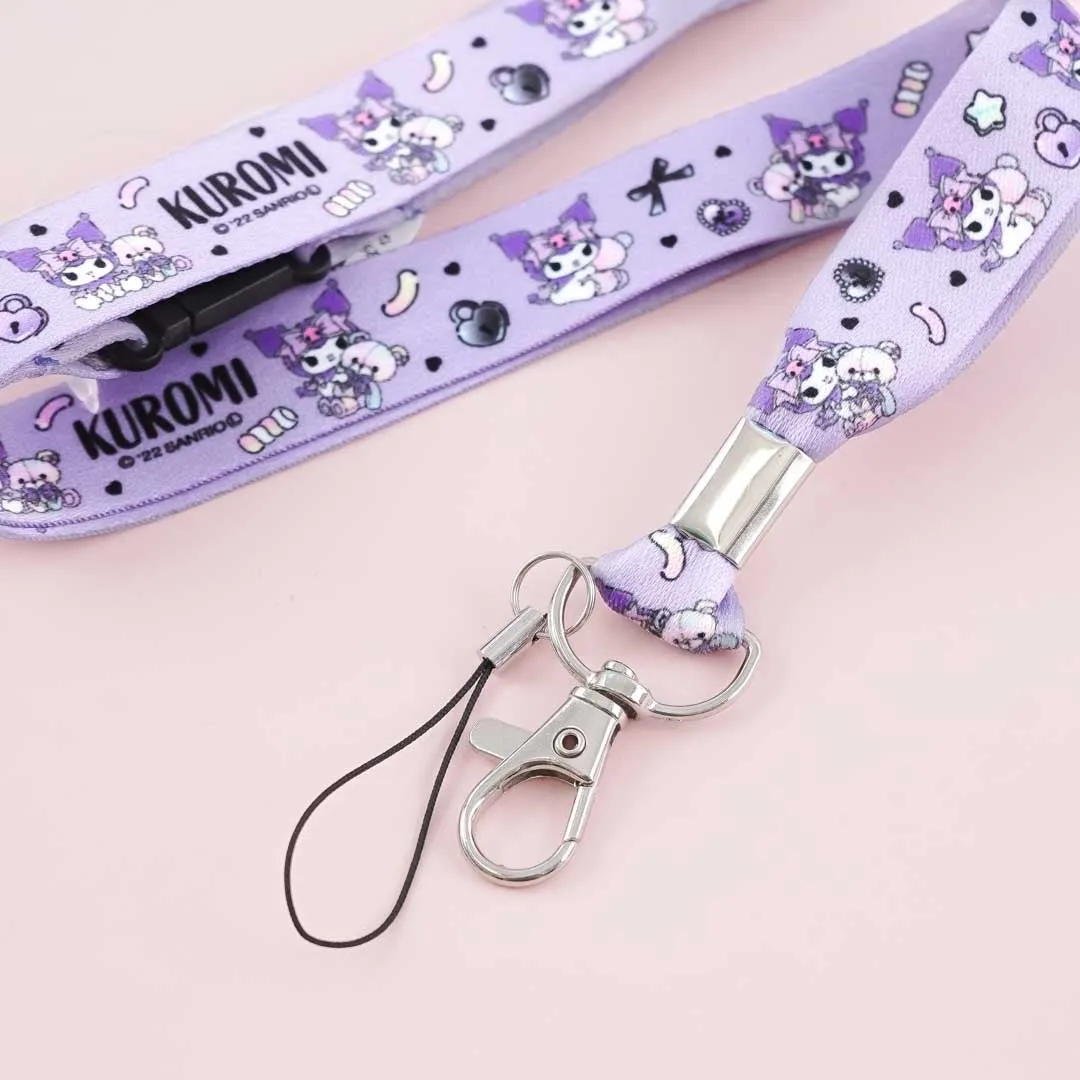 Kuromi Teddy Bear Lanyard