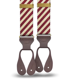 Limited Edition<br>Hudson Stripe Maroon/Ivory Suspenders
