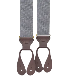 Limited Edition<br>Victor Grey Silk Suspenders