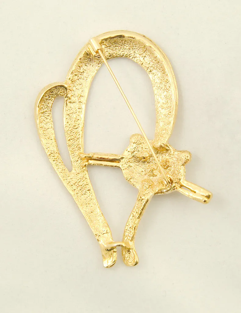 Mid Century Cat Brooch Pin