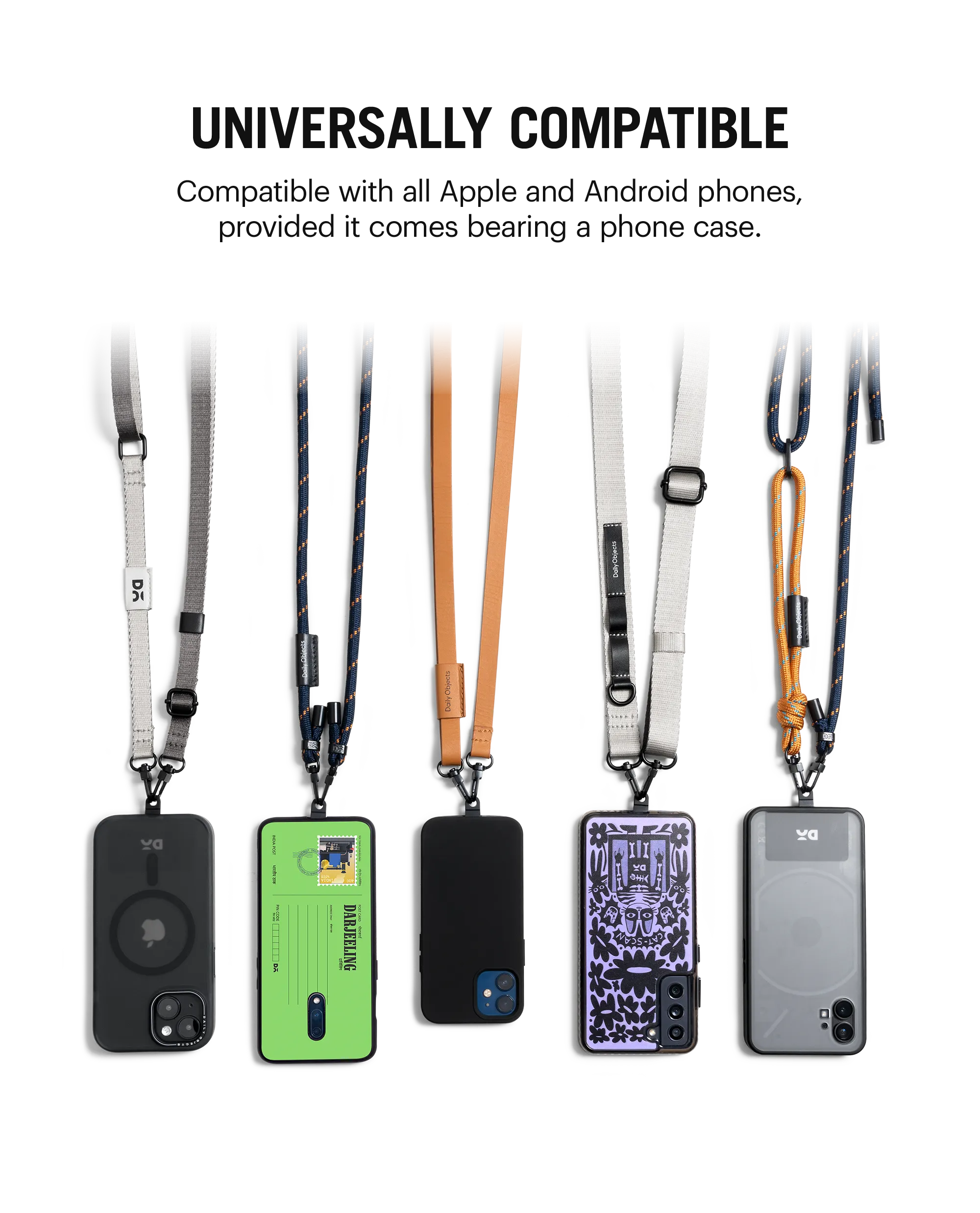 Navy-Sky Crossbody Phone Lanyard - Strap