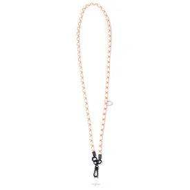 Orange Stripe Soft Nylon Crossbody Phone Lanyard