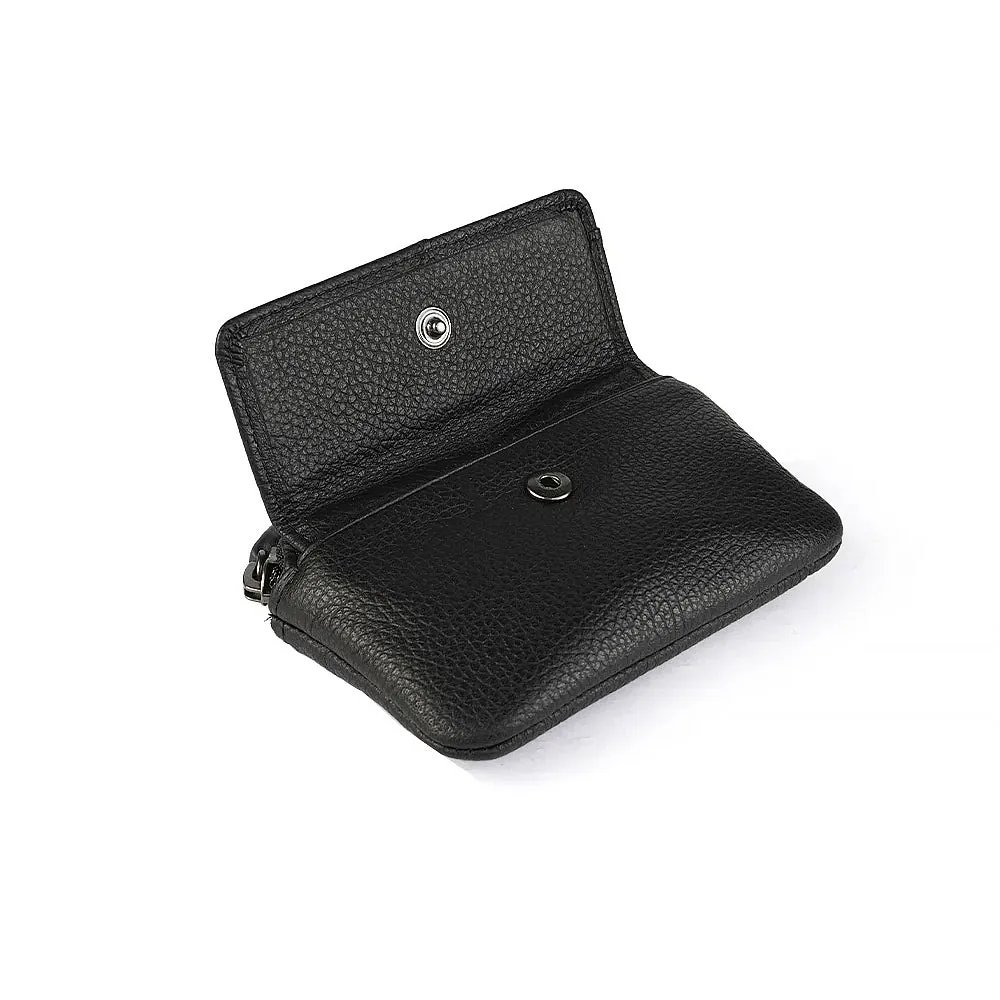 Picard Cologne Leather Coin Pouch with Key Ring (Black)