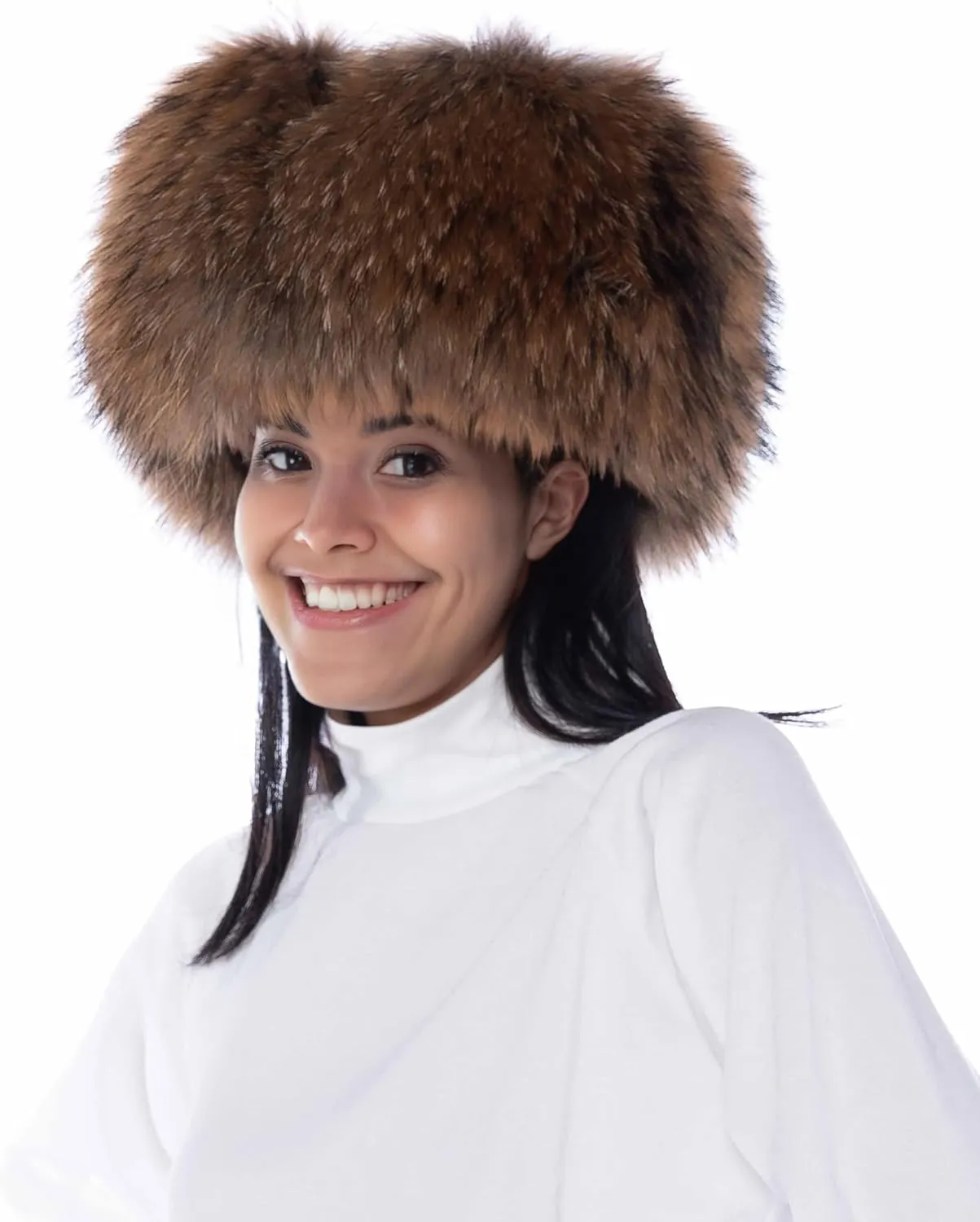 Real Fox Fur Hat - Genuine Sheepskin Leather Shell, Unisex Classic Ushanka Style, Warm and Windproof for Winter