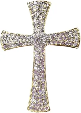 Rhinestone Cross Brooch Pin for Women Girls Crystal Christian Cross Star Brooches Lapel Pin Sparkling Religious Unisex Faith Lightweight Dress Accessories Jewelry Gift