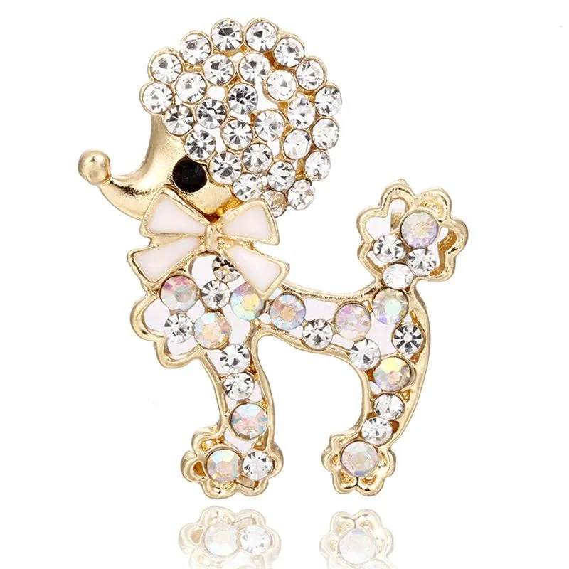 Rhinestone Puppy Dog Brooch