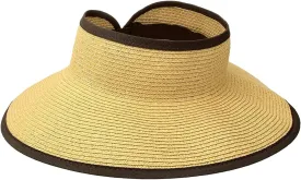 San Diego Hat Co. Women's One Size Ultrabraid Visor with Ribbon Binding, and Sweatband