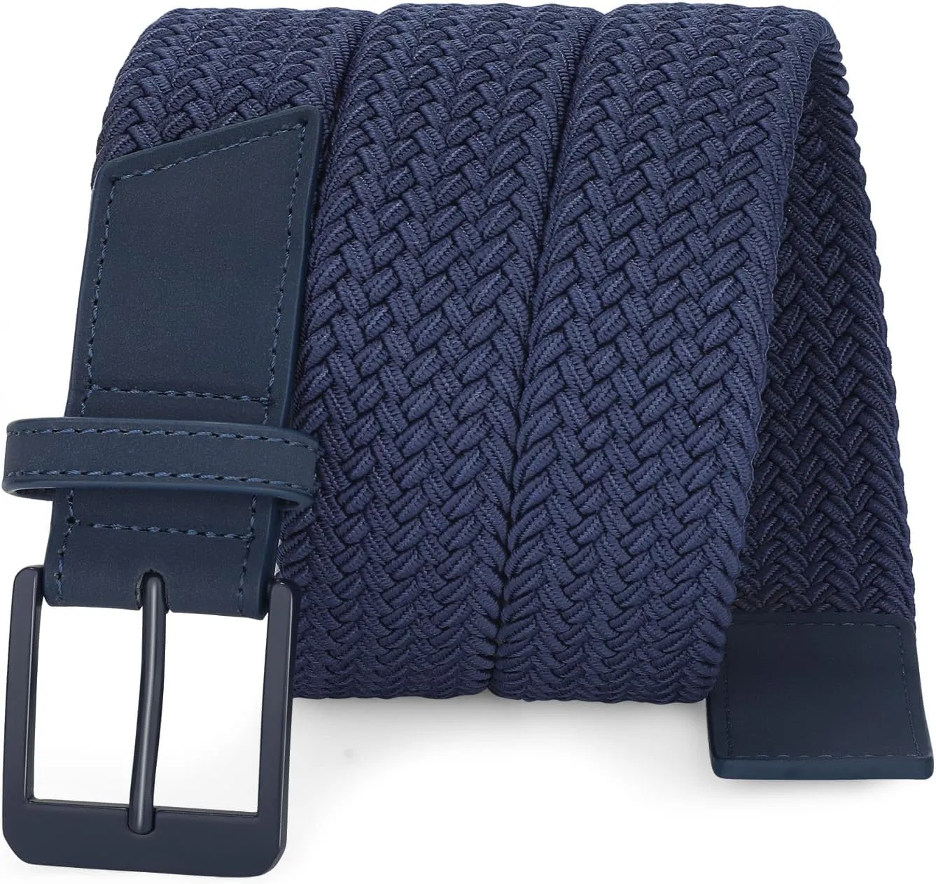 SANSTHS Elastic Braided Golf Belt for Men Women, Stretch Webbing Belt with Metal Buckle for Golf Travel Casual Wear