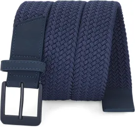 SANSTHS Elastic Braided Golf Belt for Men Women, Stretch Webbing Belt with Metal Buckle for Golf Travel Casual Wear