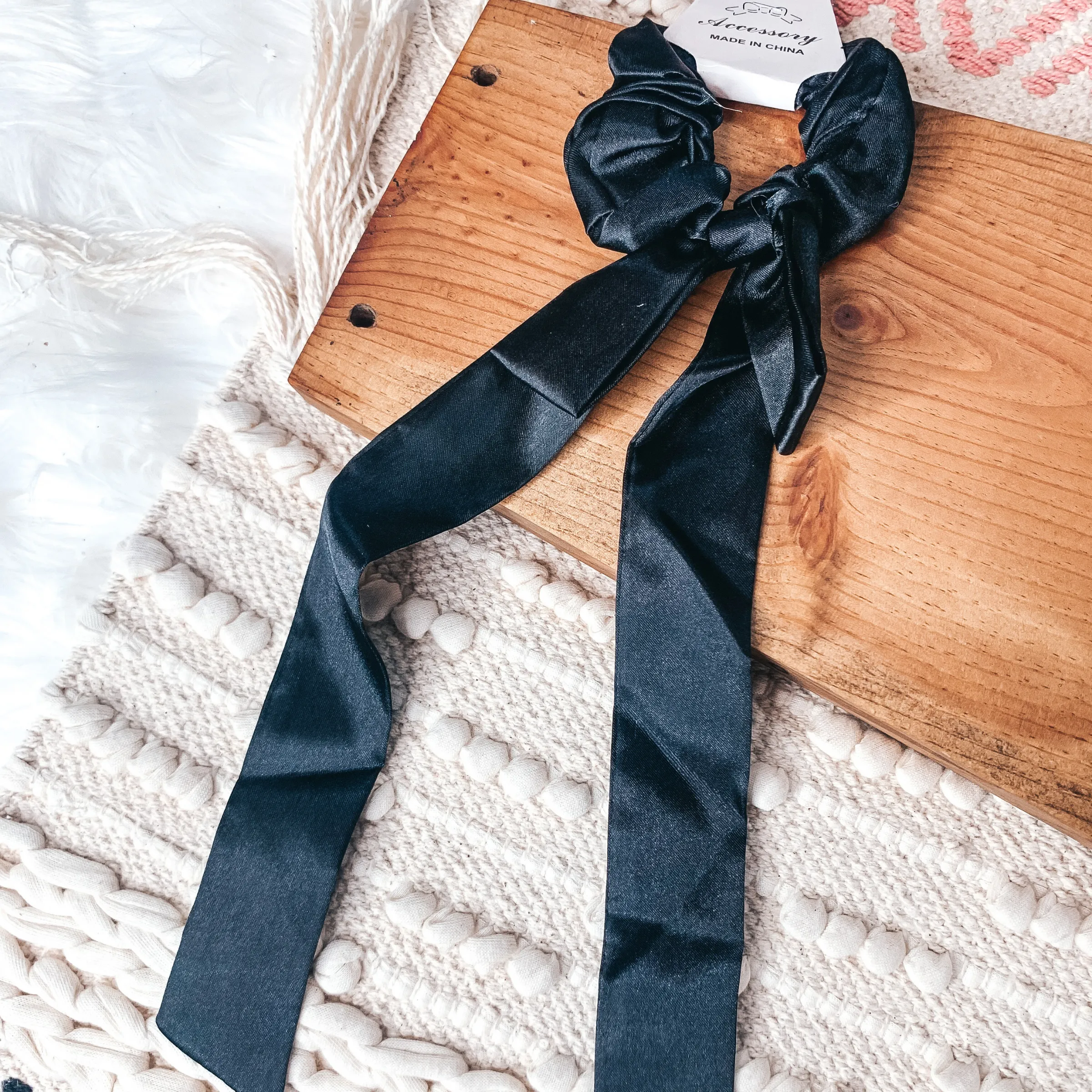 Satin Ribbon Hair Scrunchie
