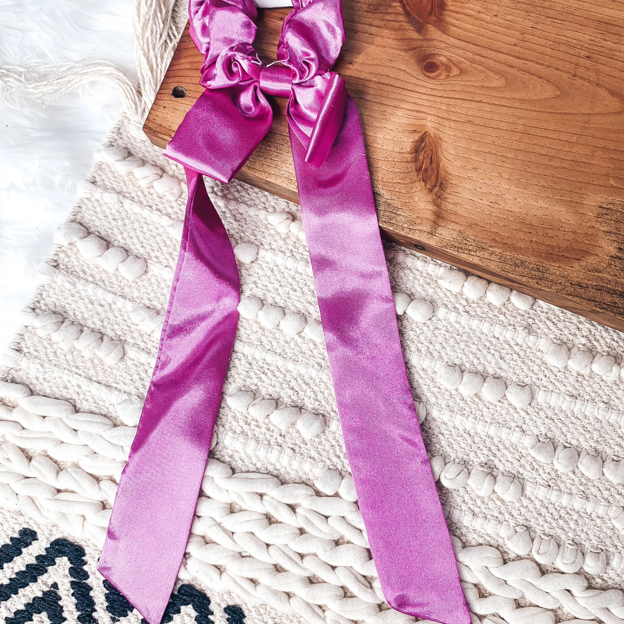 Satin Ribbon Hair Scrunchie