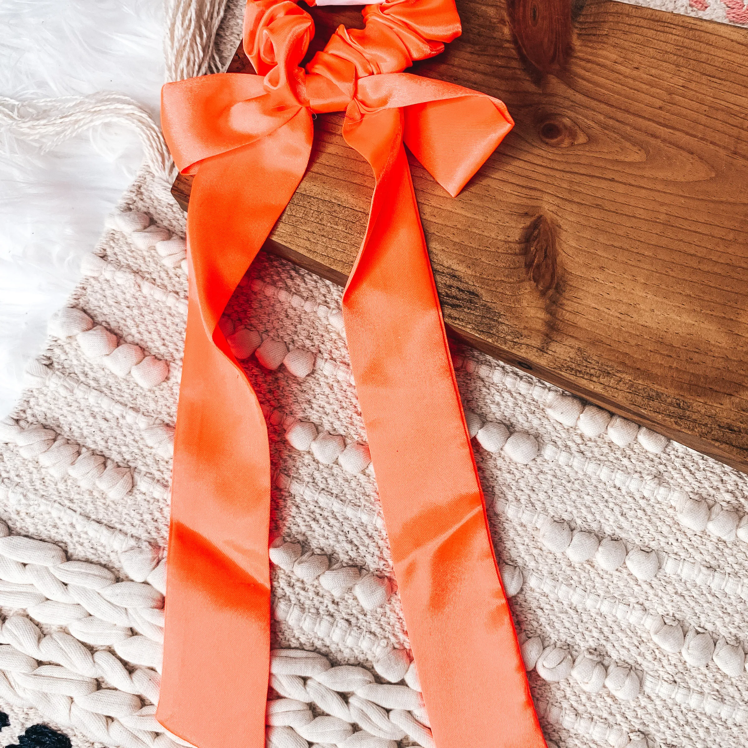 Satin Ribbon Hair Scrunchie