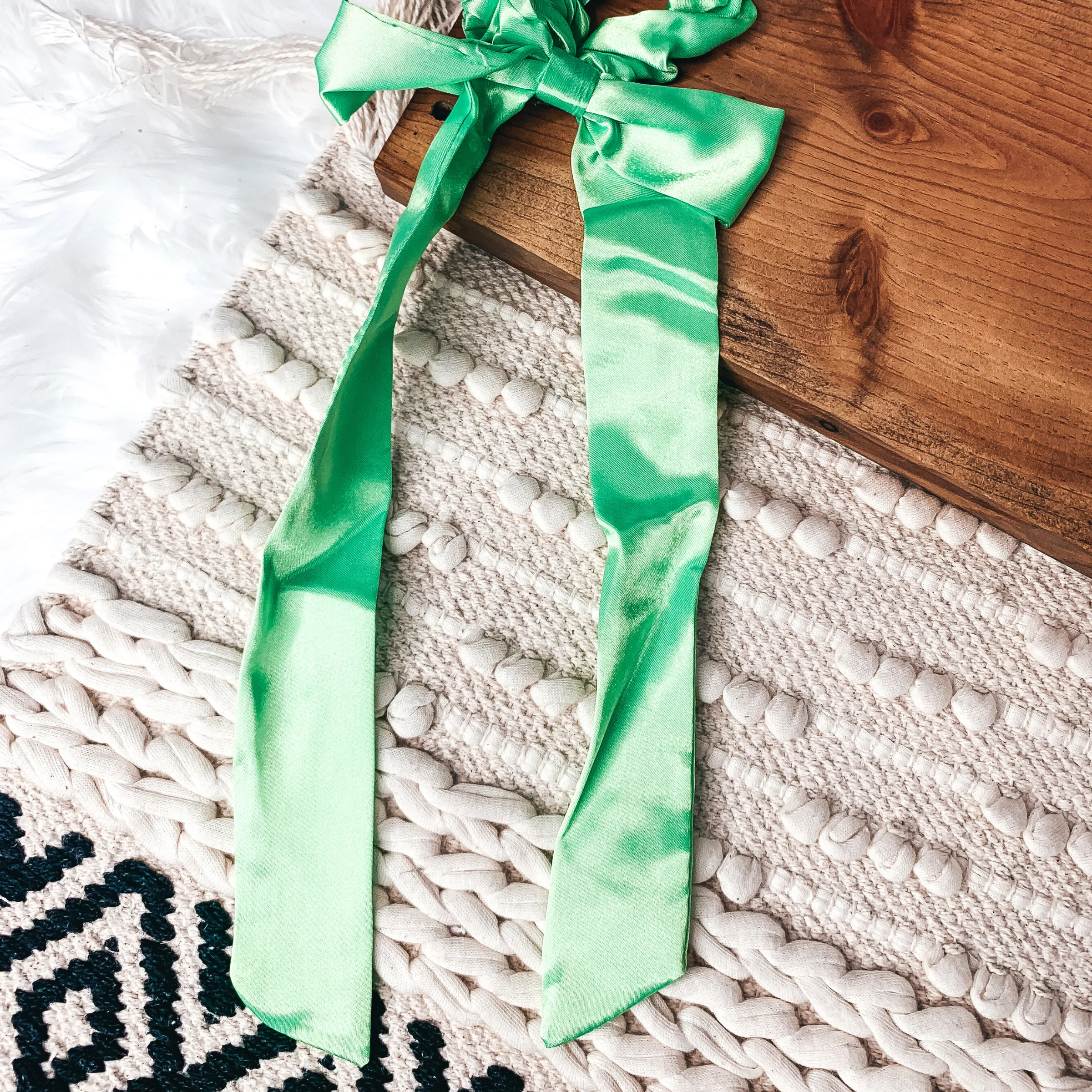 Satin Ribbon Hair Scrunchie