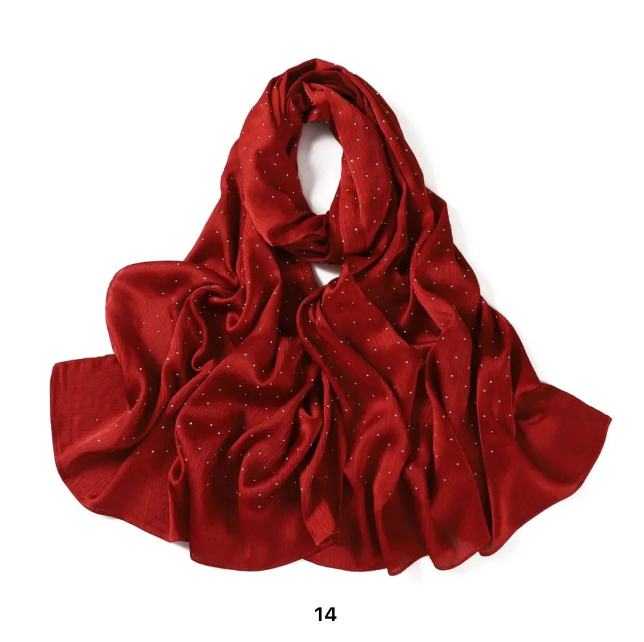 Silk Chiffon Crinkle with Studs