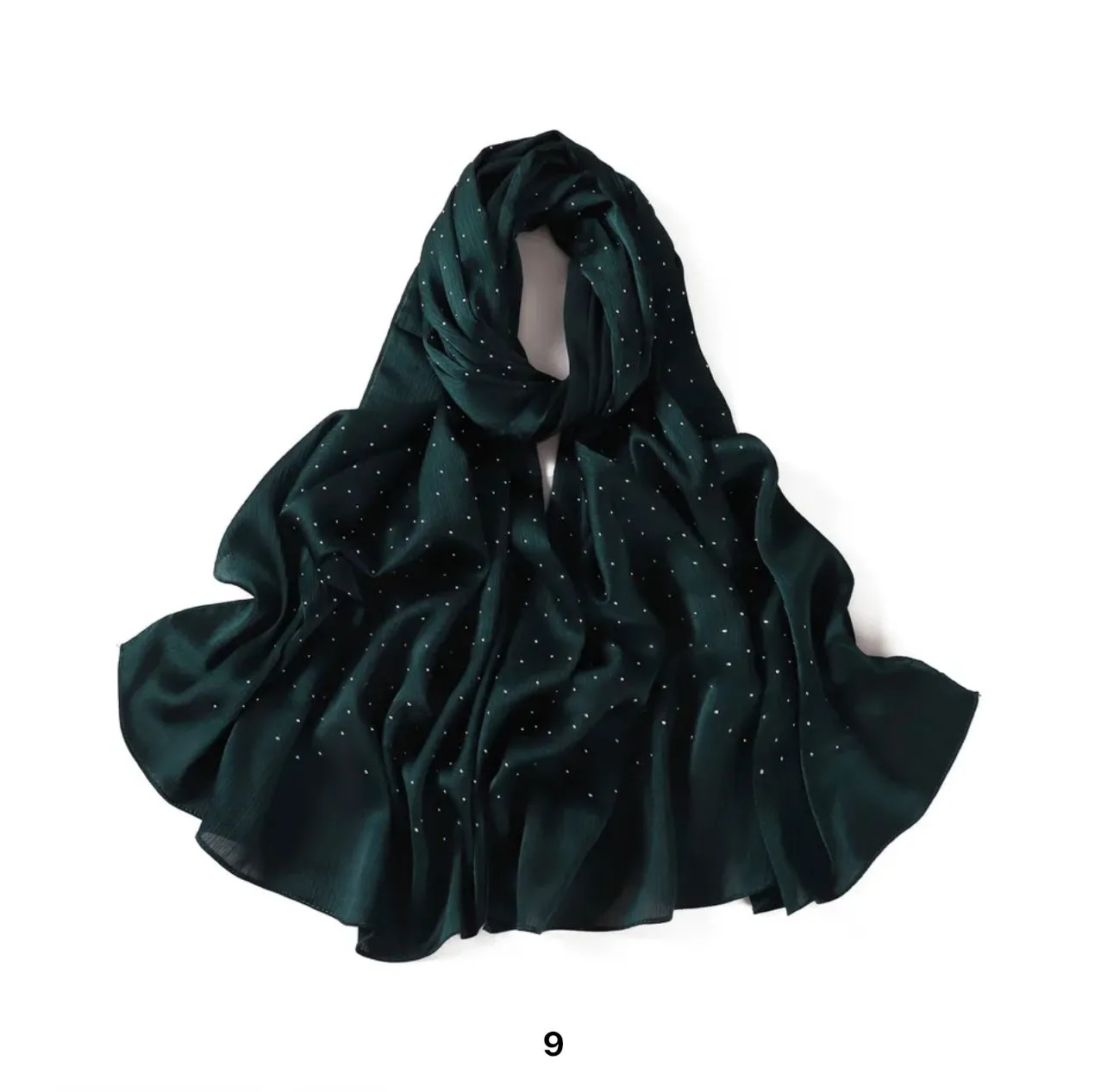 Silk Chiffon Crinkle with Studs