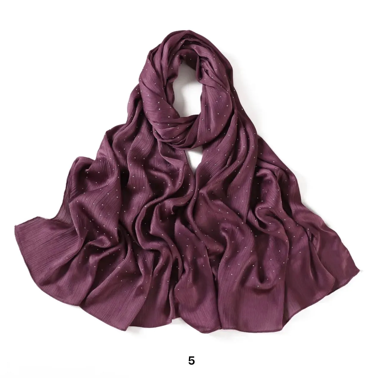 Silk Chiffon Crinkle with Studs