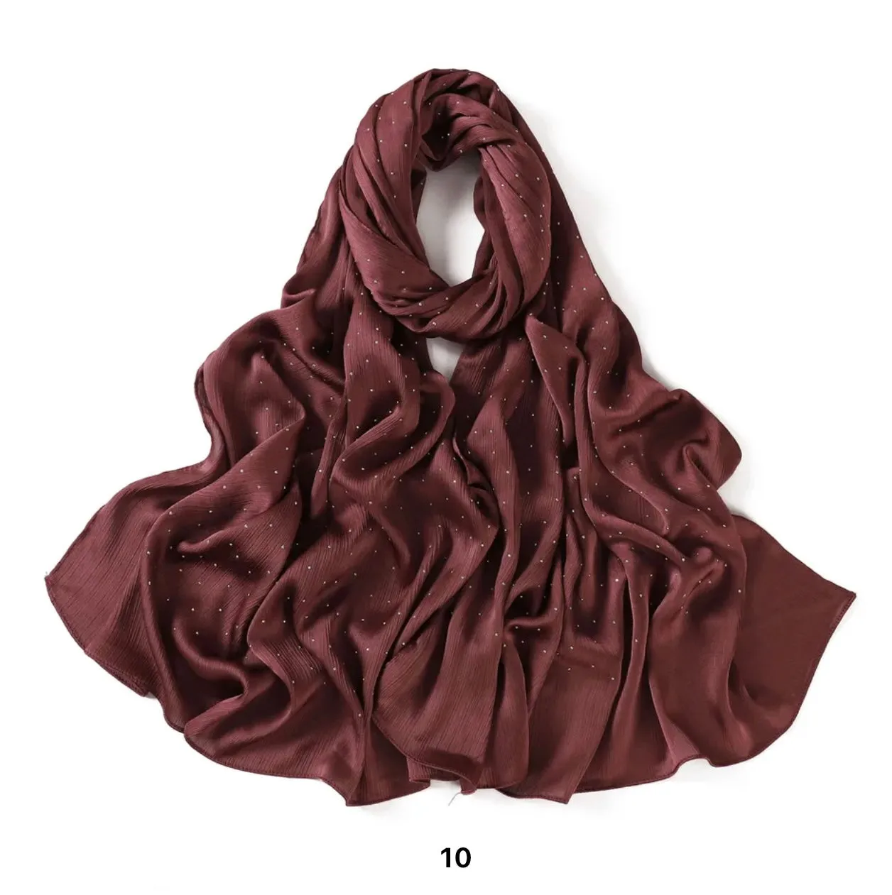 Silk Chiffon Crinkle with Studs