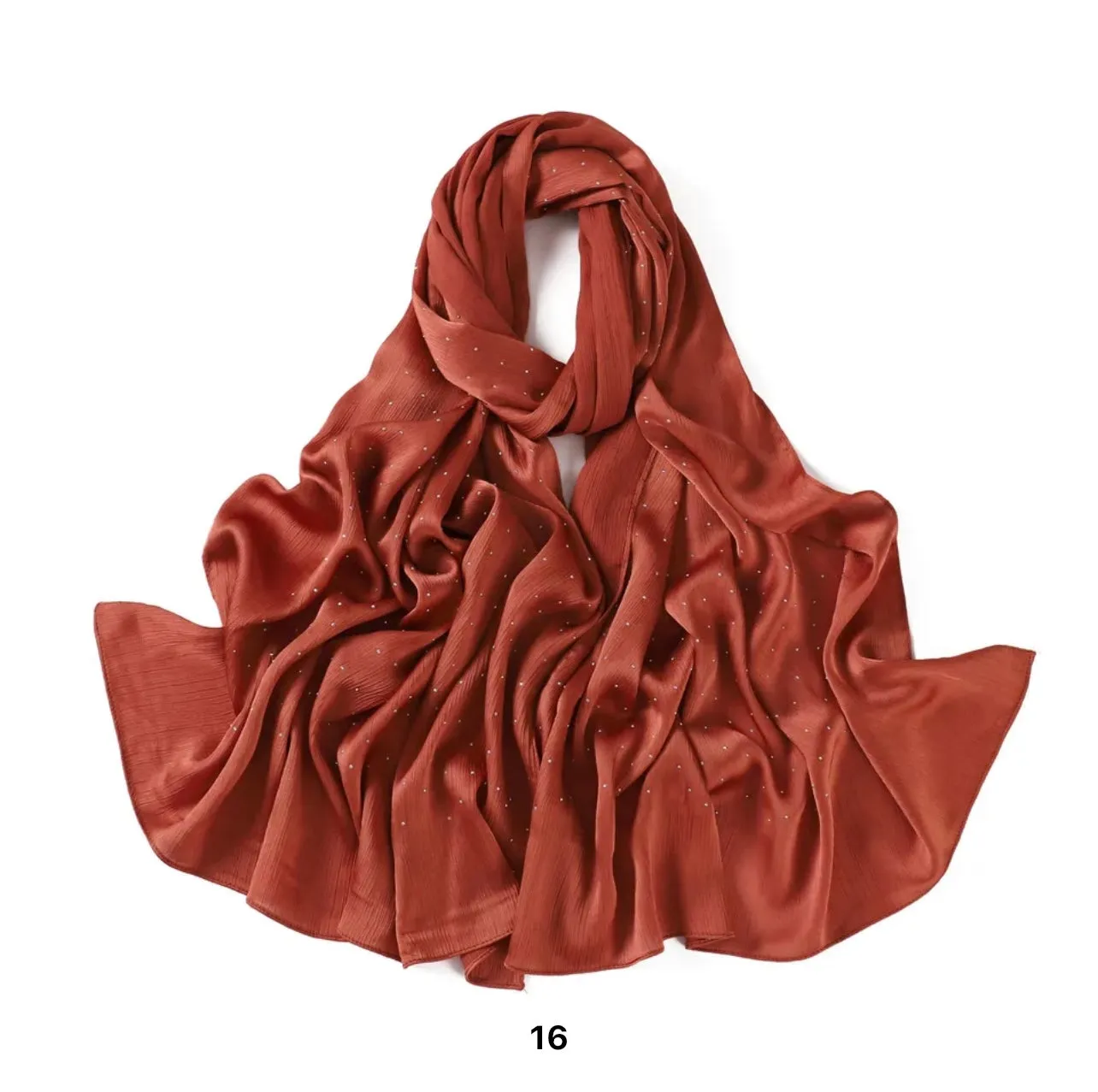 Silk Chiffon Crinkle with Studs
