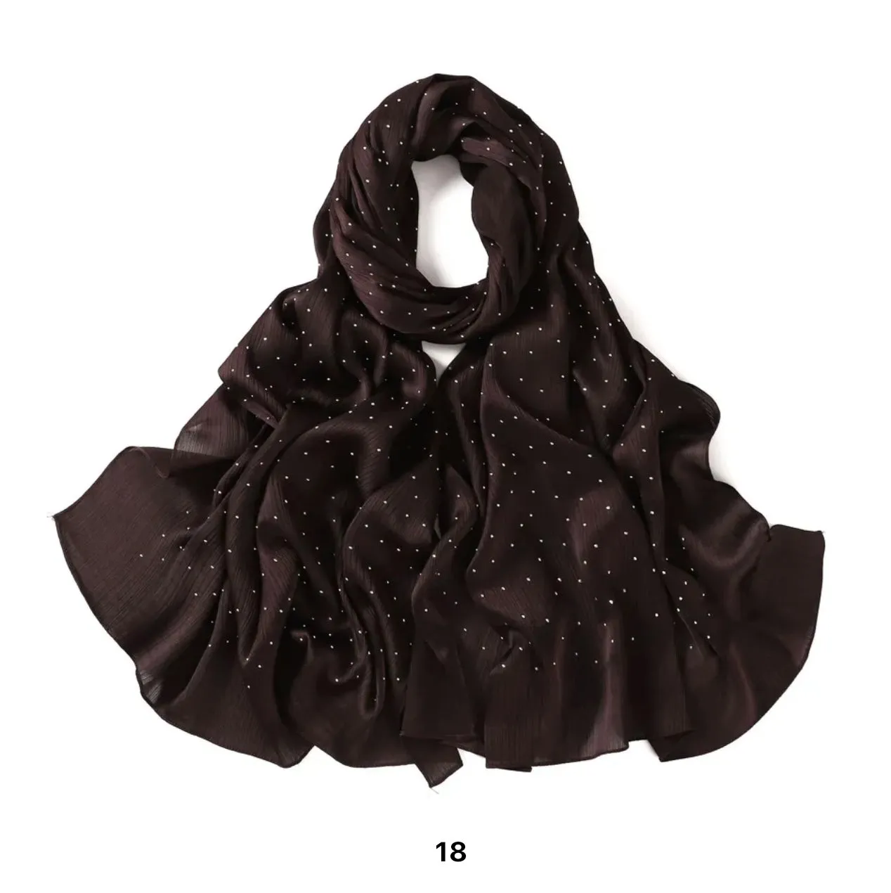 Silk Chiffon Crinkle with Studs