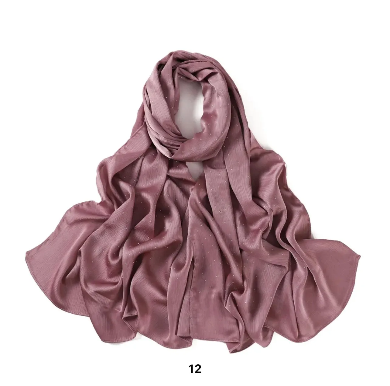 Silk Chiffon Crinkle with Studs