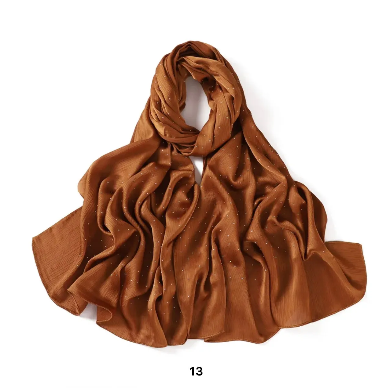 Silk Chiffon Crinkle with Studs