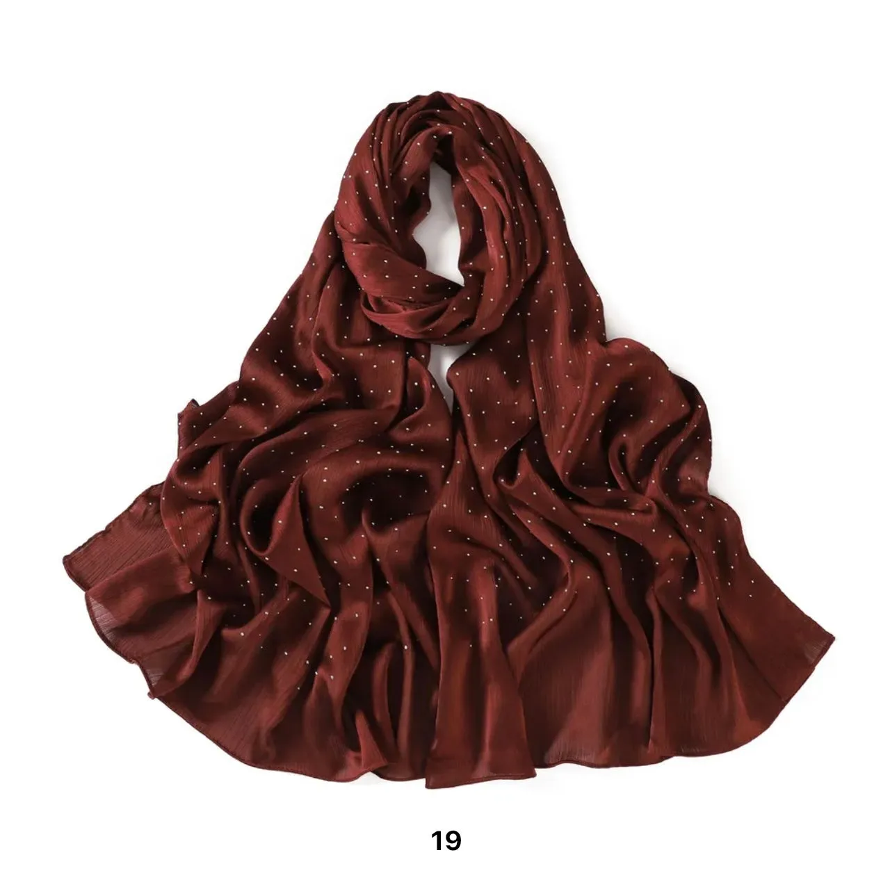 Silk Chiffon Crinkle with Studs