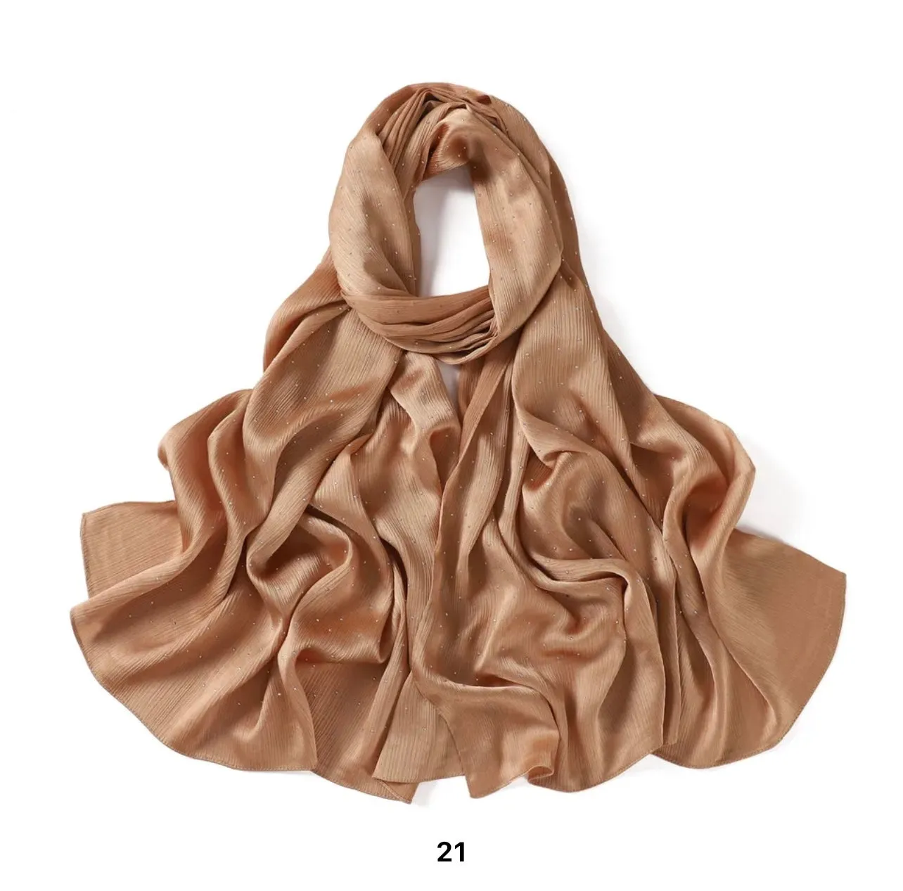 Silk Chiffon Crinkle with Studs