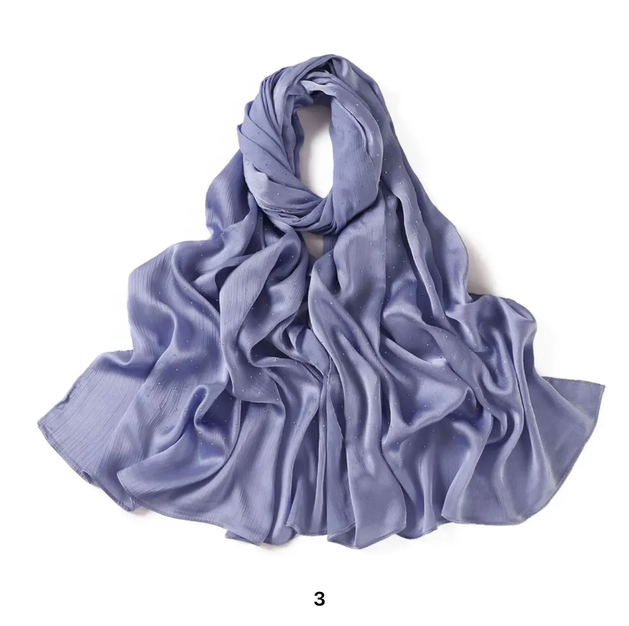 Silk Chiffon Crinkle with Studs