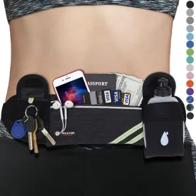 Slim Running Belt Fanny Packs for Women Men, Reflective Waist Pack Phone Holder for Walking Fitness Workout Exercise,Water Resistant Running Travel Belt Bag Jogging Pouch, Gym Accessories for Runner