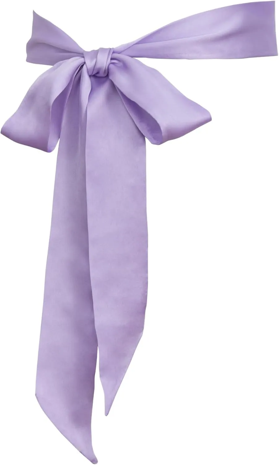 Stylish Solid Color Ribbon Scarf Soft Long Skinny Satin Belt Neck Scarf for Women