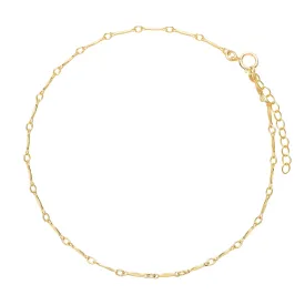 Twisted Bar Anklet | Gold Filled