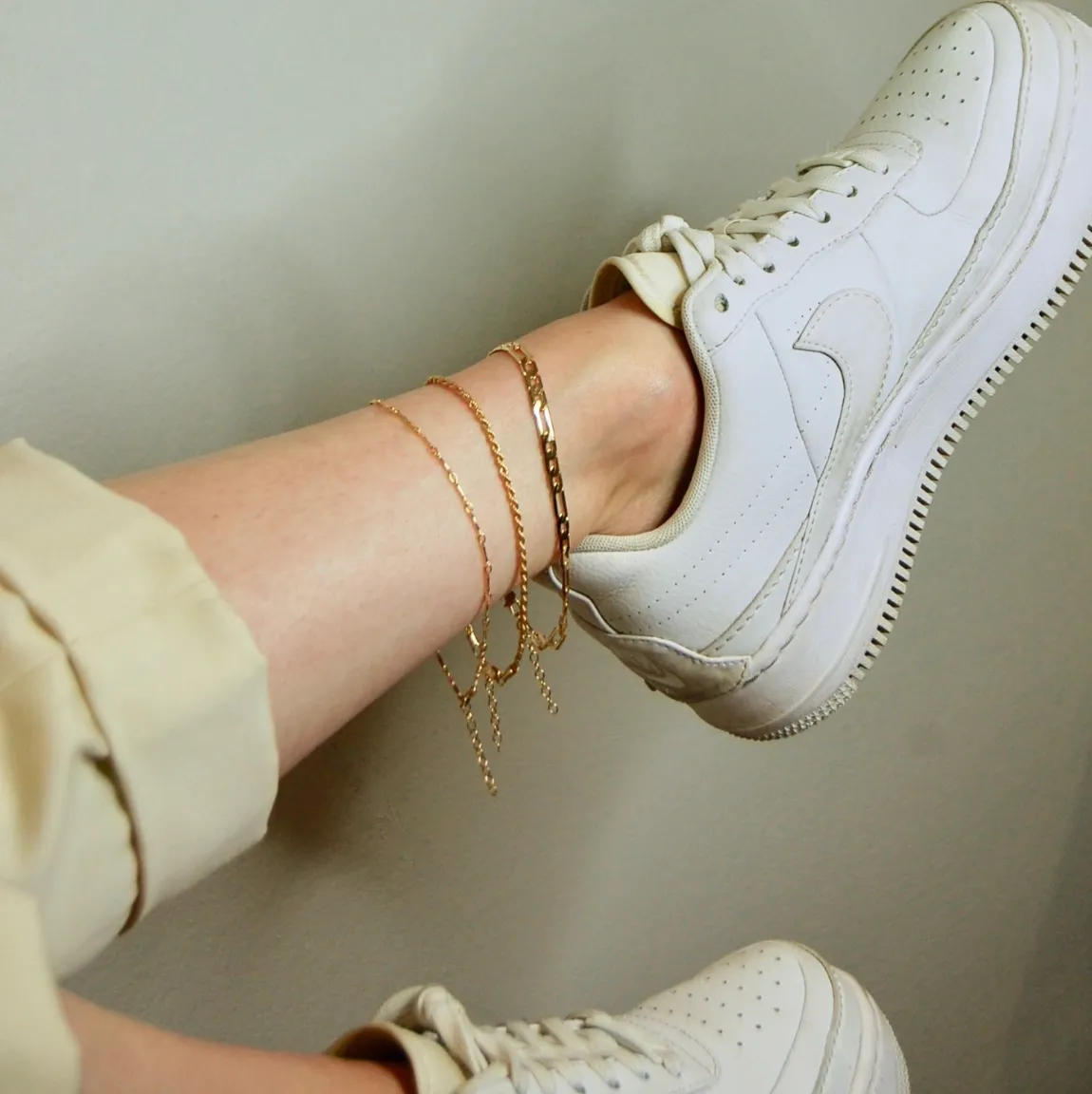 Twisted Bar Anklet | Gold Filled