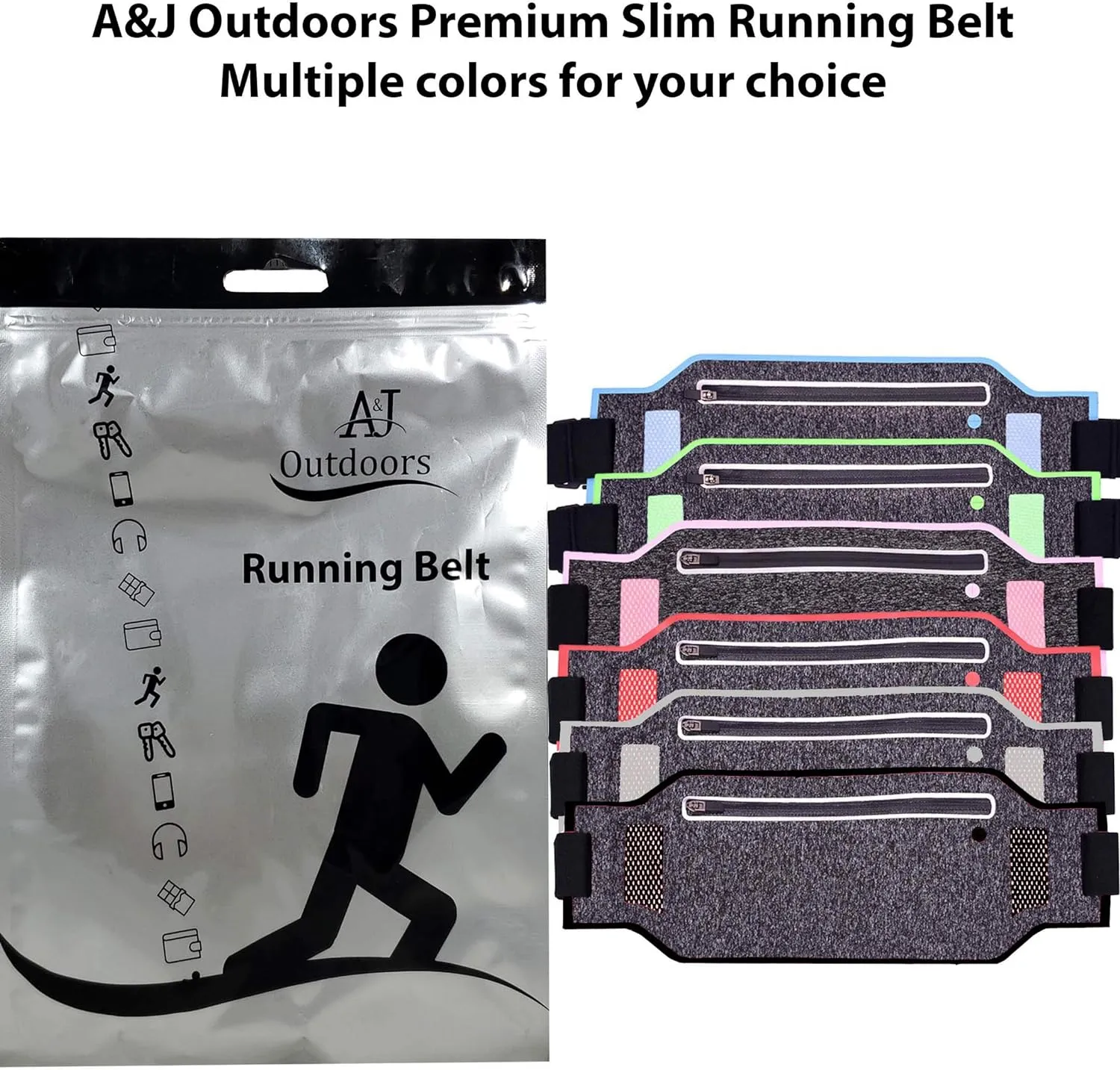 Ultra-thin Water Resistant Running Belt/Fannie Pack for Women and Men, Expandable Phone Belt to Hold Cell Phones, Cards, and Money. Ideal Waist Bag Waist Pack for Travel, Sports and Yoga (Pink)