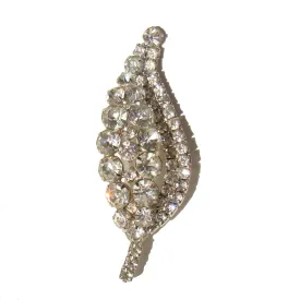 Vintage Juliana Rhinestone Brooch DeLizza & Elster Leaf Pin