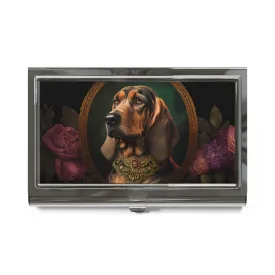 Vintage Victorian Bloodhound Business Card Holder