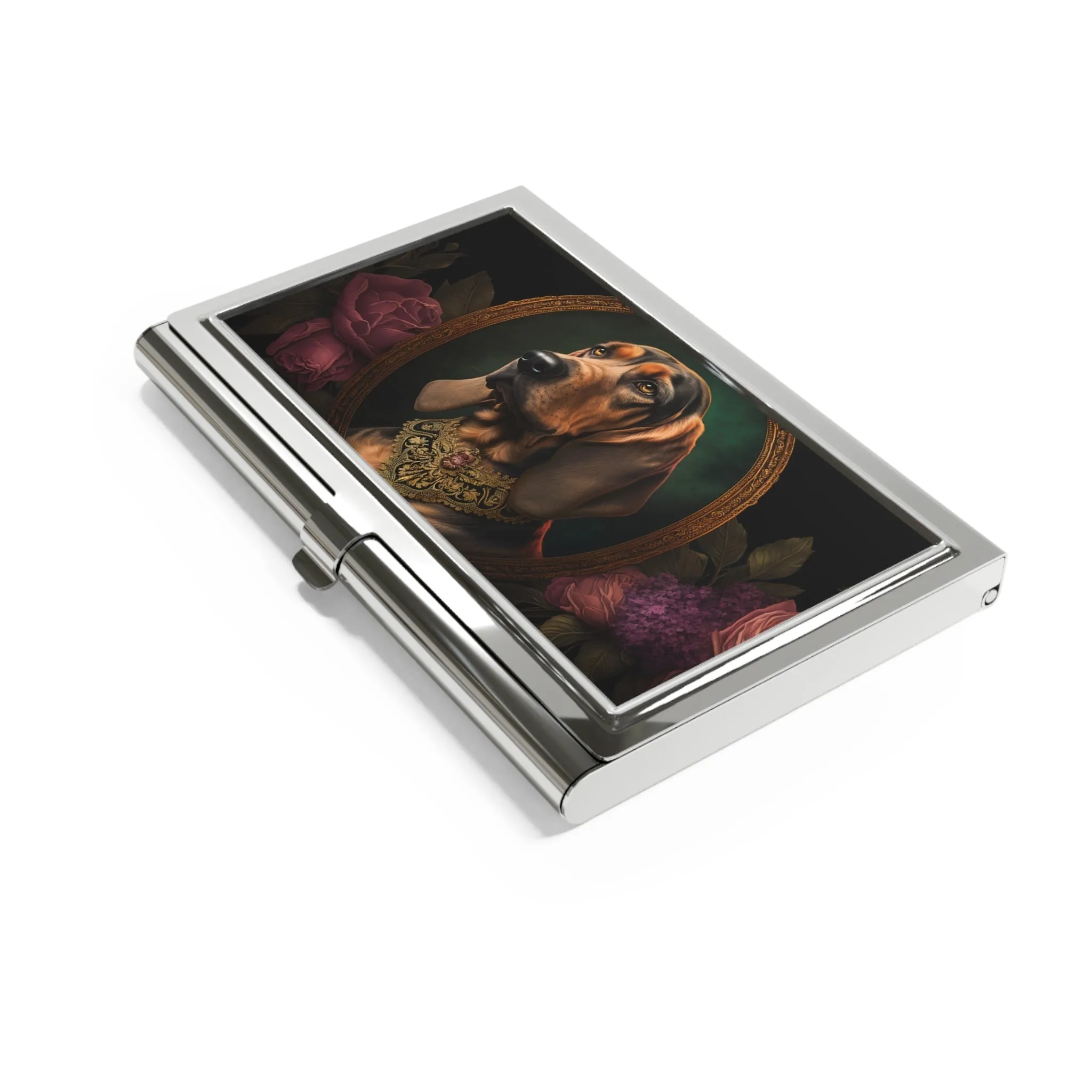Vintage Victorian Bloodhound Business Card Holder