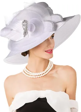 Women Derby Church Dress Fascinator Wide Brim Hats 1920s Vintage Tea Party Wedding Cloche Bowler Hats