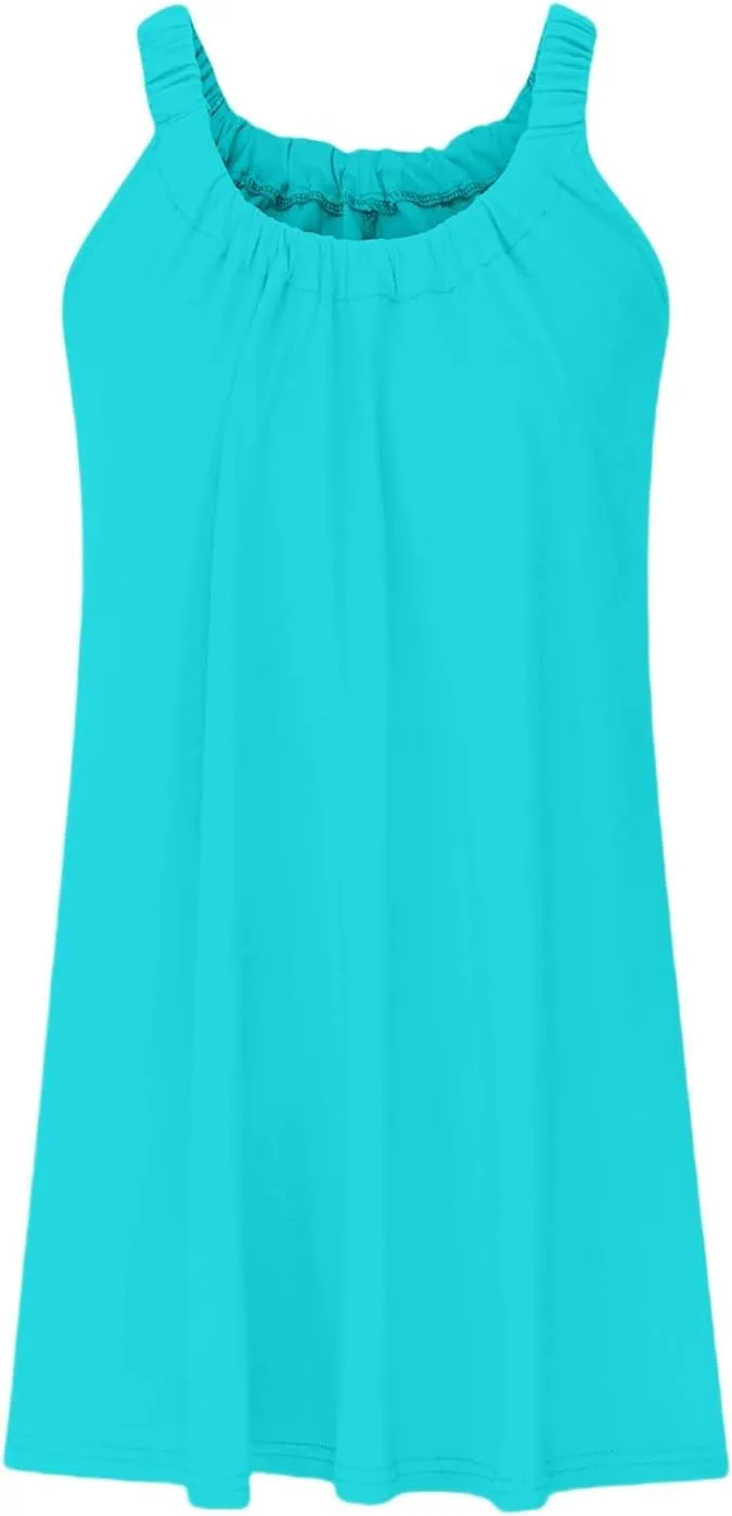 Women's Beach Dress Bikini Beachwear Coverups Casual Vacation Short Summer Halter Dresses